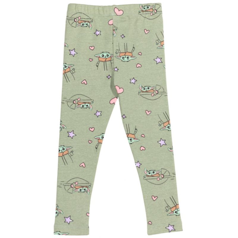 Girls (6-12)The Mandalorian Yoda T-Shirt and Leggings Outfit Set