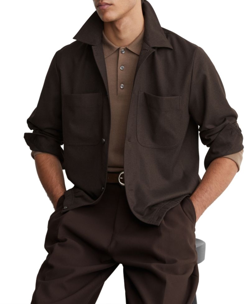 Men's Penge Brushed Wool-Blend Overshirt