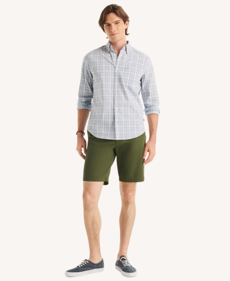 Men's Classic-Fit Long-Sleeve Plaid Shirt
