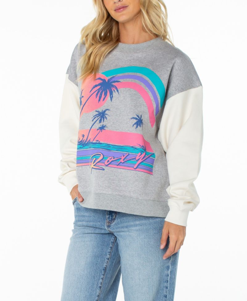Women's Lineup Oversized Colorblock Cotton-Blend Crewneck Sweatshirt