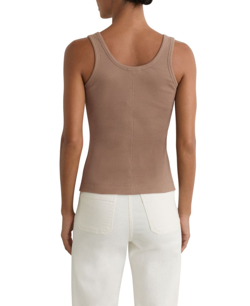 Women's Violet Sleeveless Rib Vest