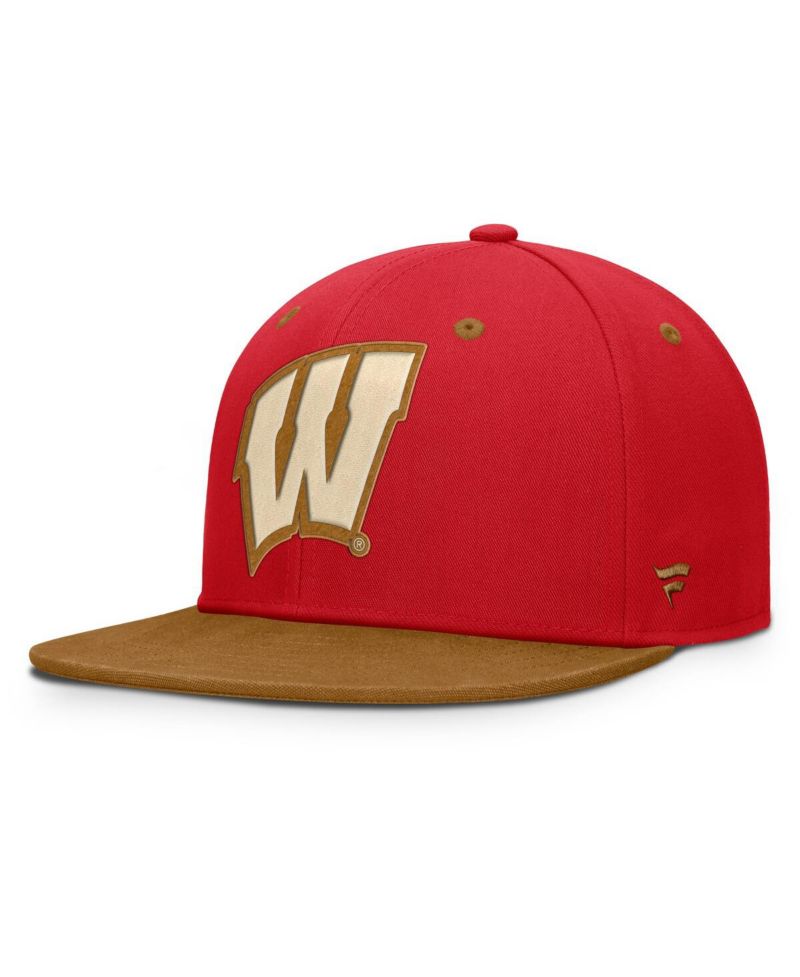 Men's Red/Brown Wisconsin Badgers Noboa Fitted Hat