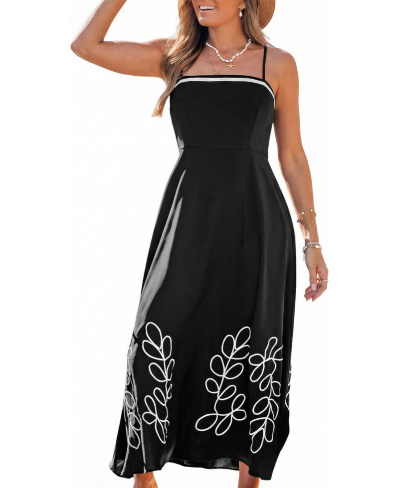 Women's Drizzle Abstract Maxi Beach Dress