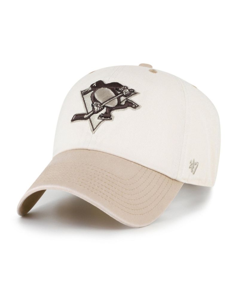 Men's '47 Natural/Tan Pittsburgh Penguins Neutral Terrain Clean Up Adjustable Hat