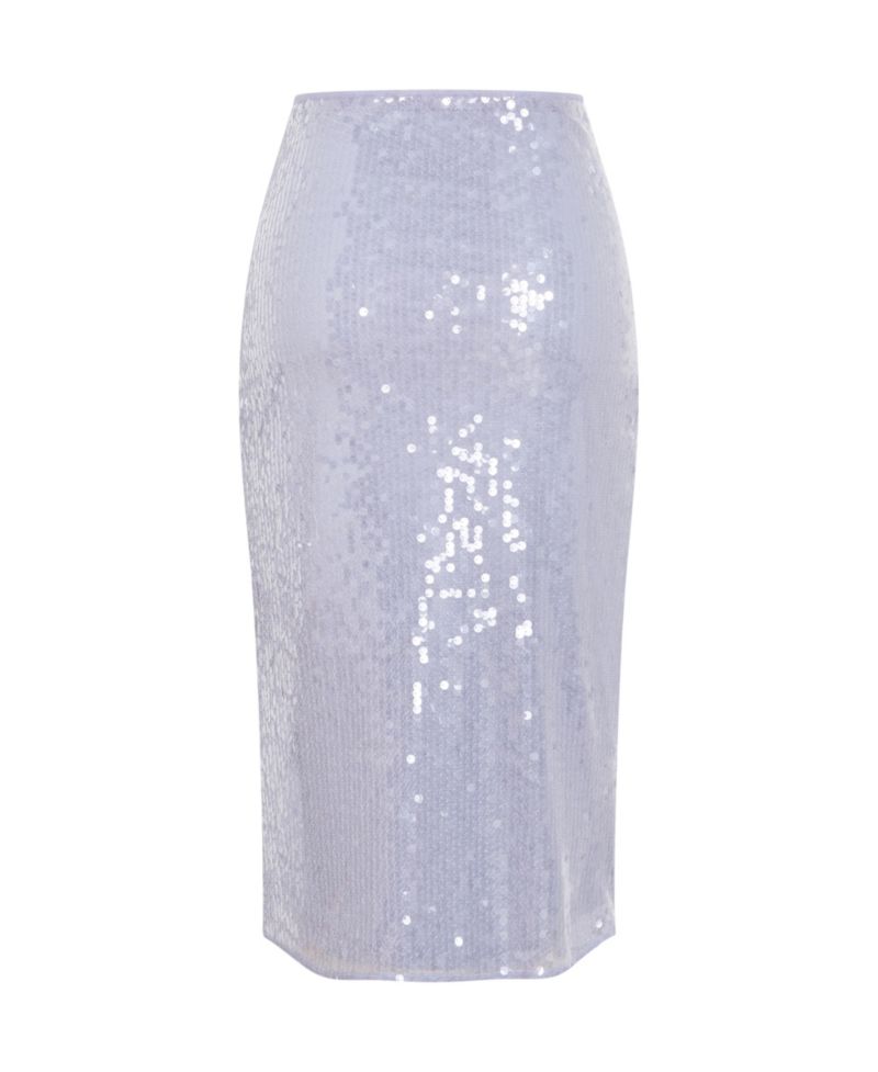 Plus Size Sequin Midi Skirt