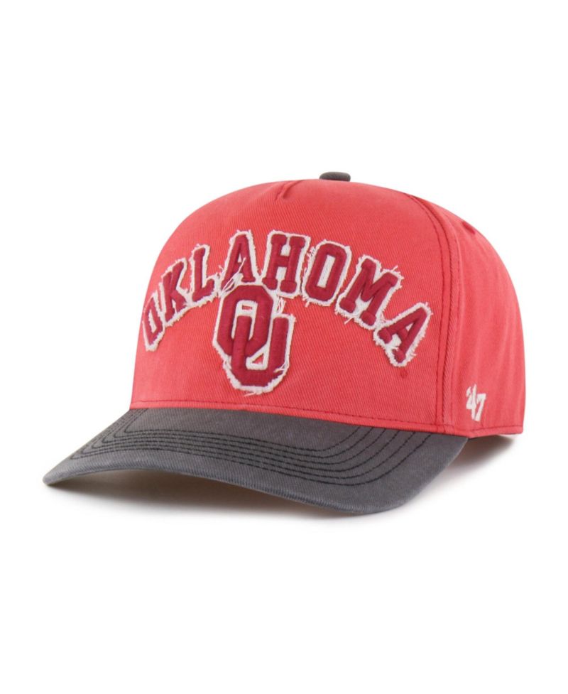 Men's and Women's '47 Red/Black Oklahoma Sooners Well-Worn Calderwood Hitch Adjustable Hat
