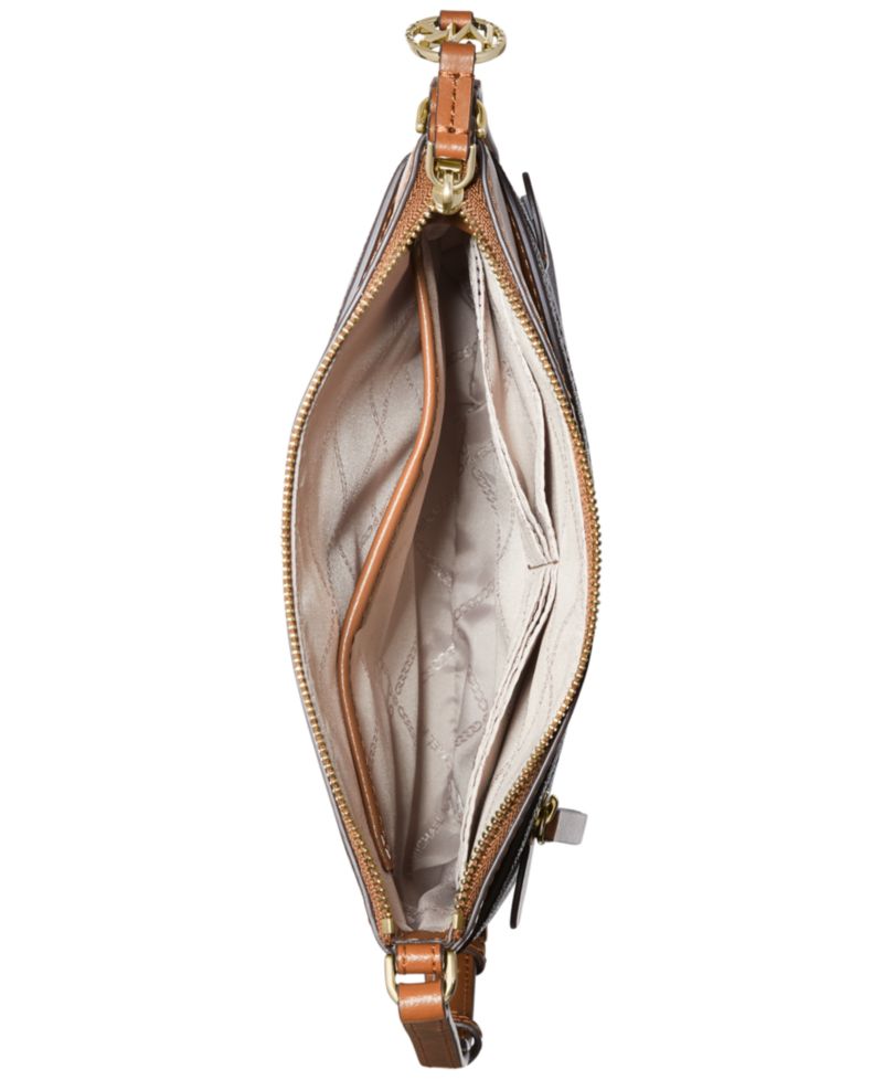 Logo Jet Set Charm Small North South Flat Crossbody