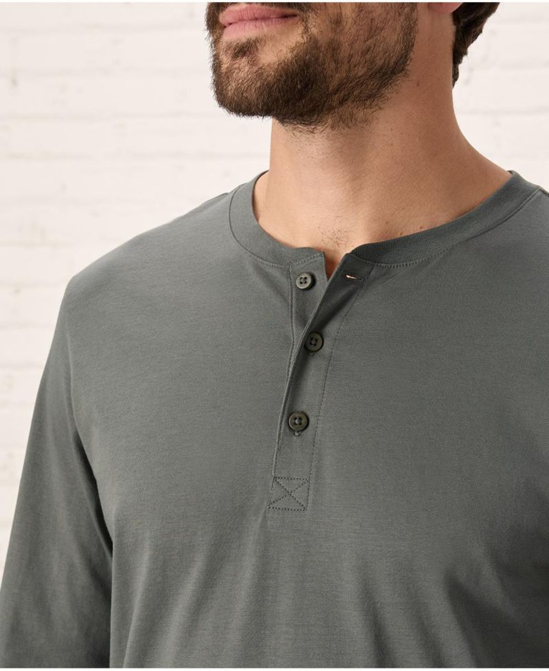 Men's Organic Cotton Softspun Long Sleeve Henley