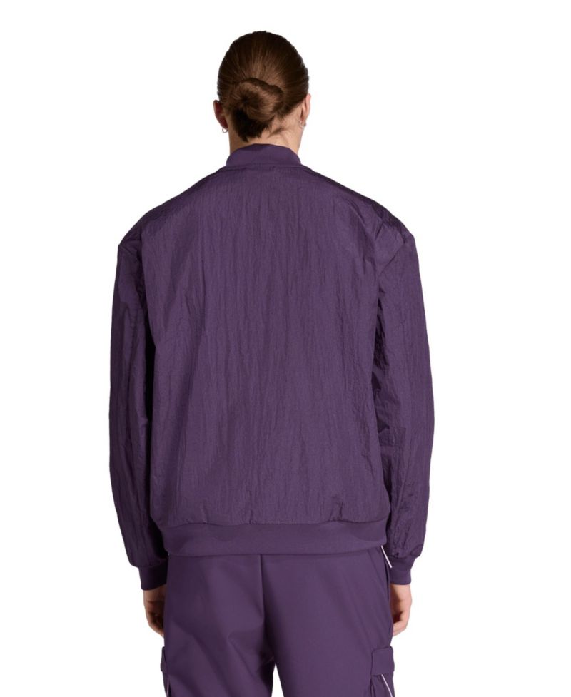 Men's Dark Purple Mercedes-AMG Petronas F1 Team Premium Woven Full-Zip Bomber Jacket