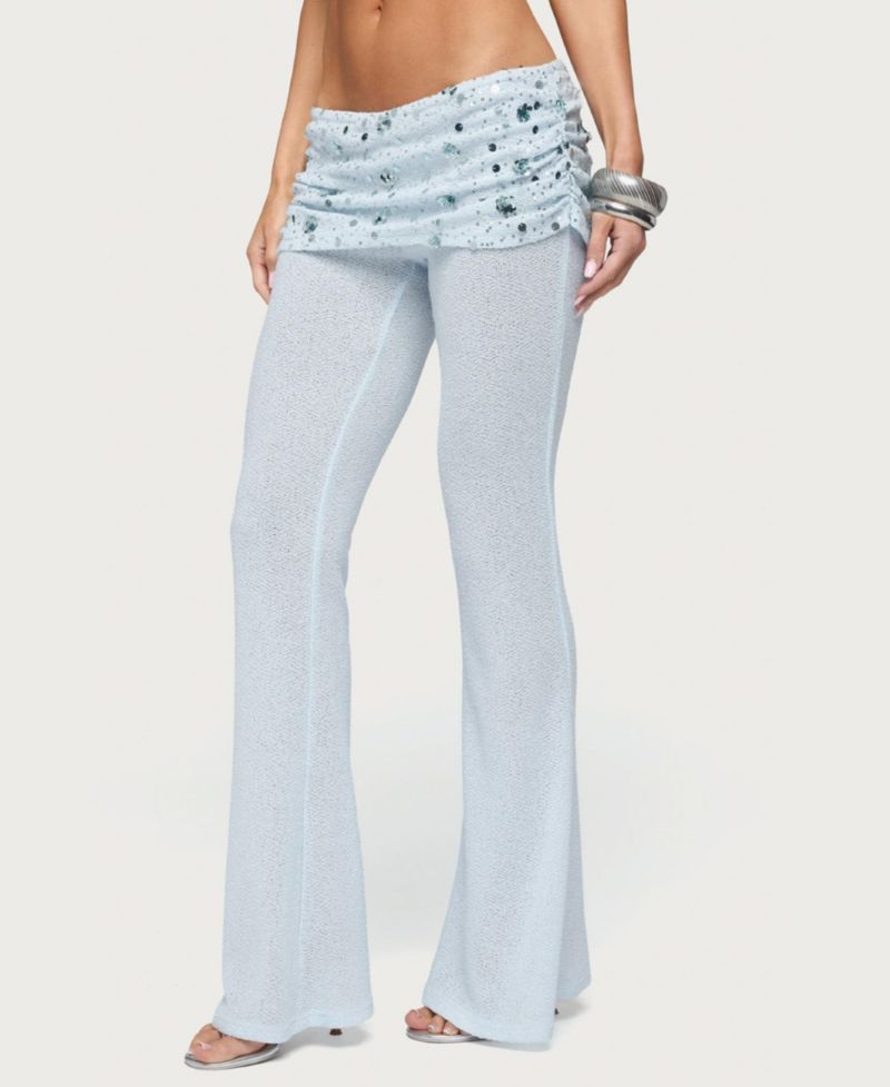 Women's Zephyra Bead and Sequin Foldover Pants