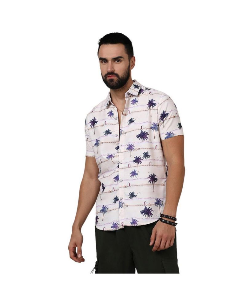 Men's Ivory White Desert Palm Shirt