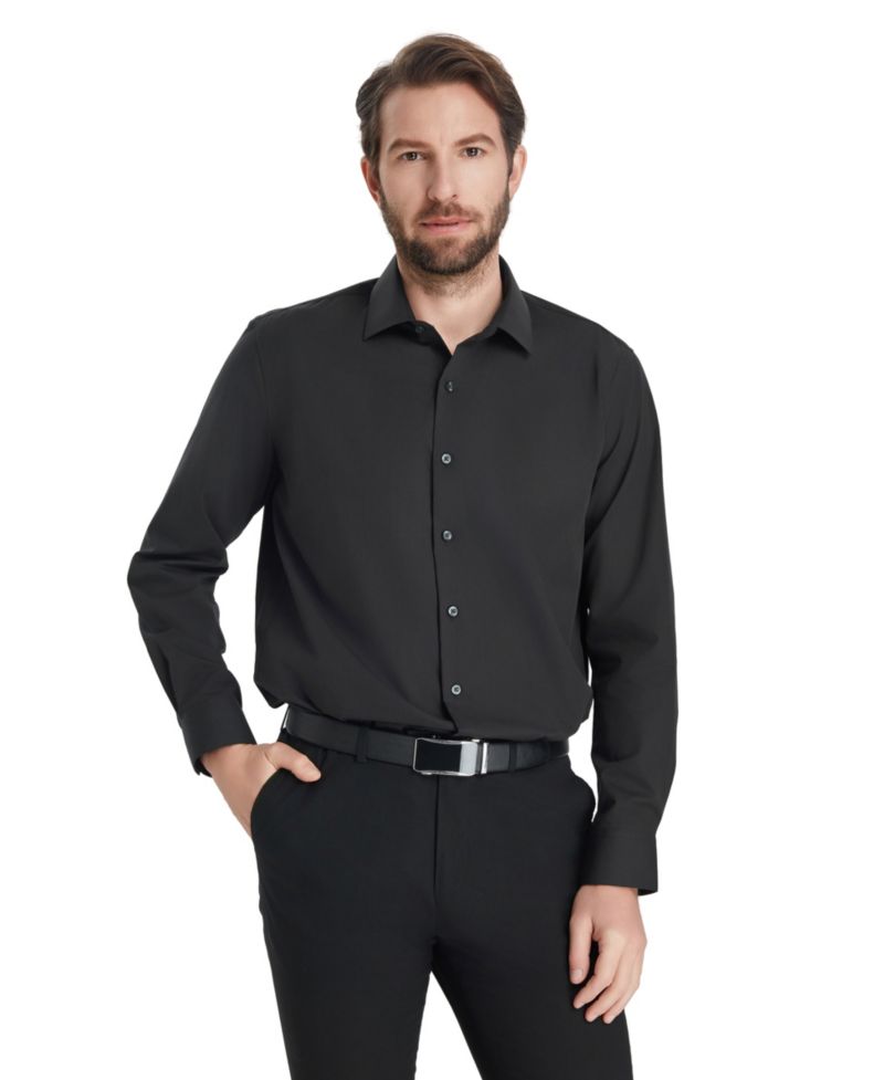 Men's Regular-Fit Solid Dress Shirt