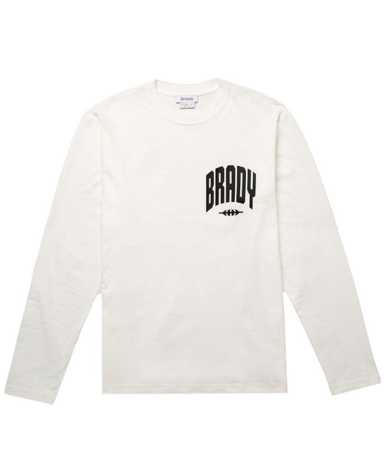 Men's White Varsity Long Sleeve T-shirt
