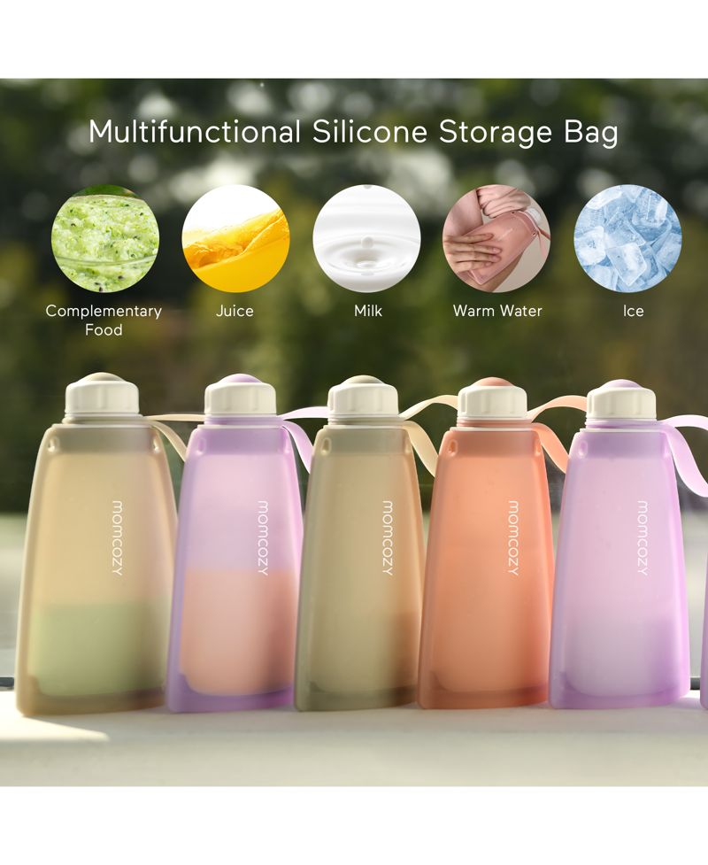 Silicone Milk Storage Bags 5pcs-Light Purple