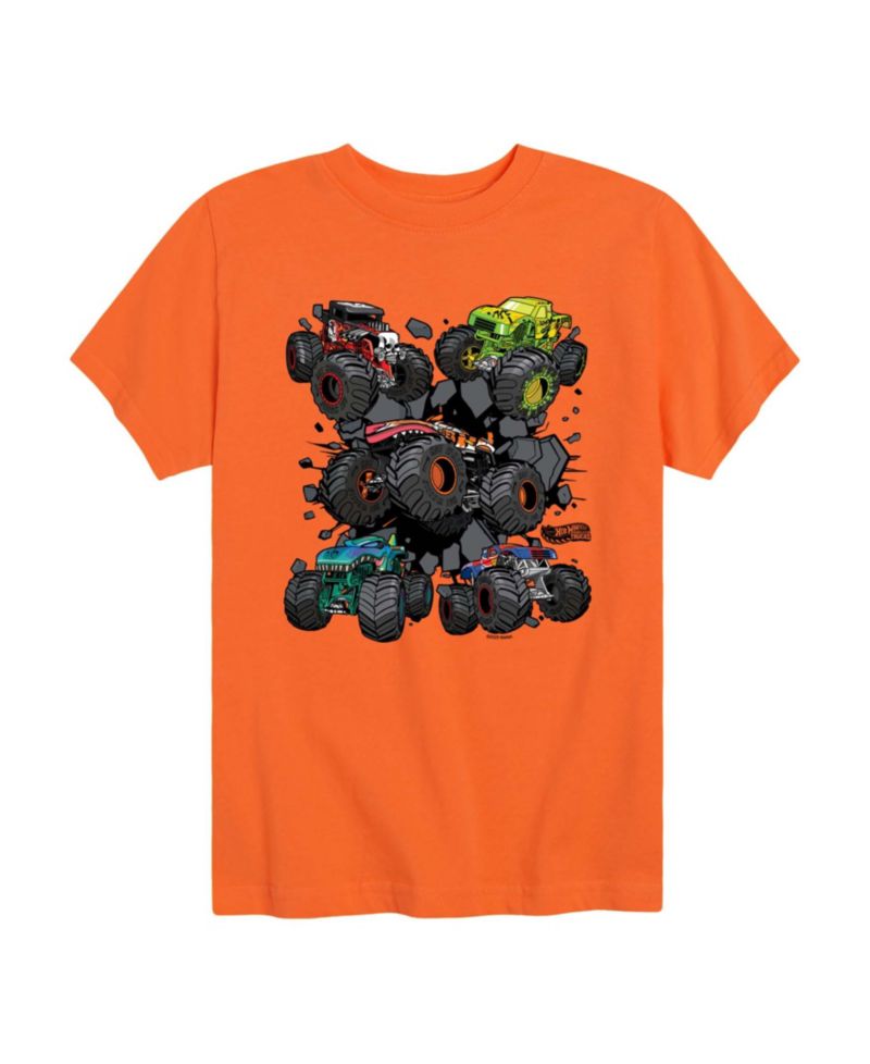 Boys' 8-20 Monster Truck Grids Youth Short-Sleeve Graphic T-Shirt