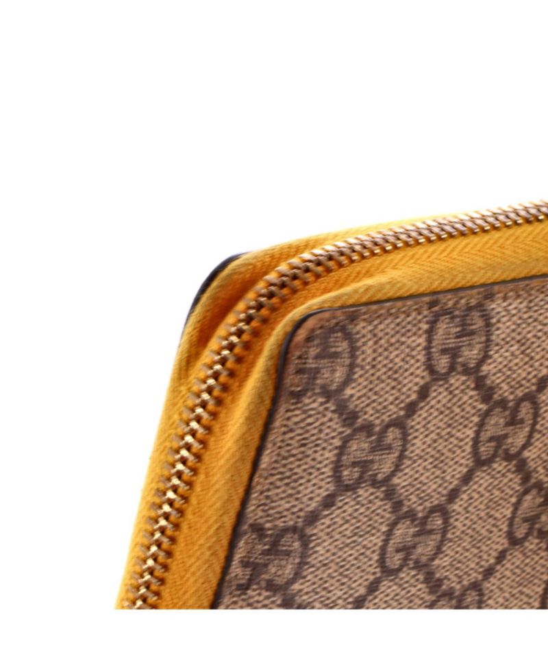 Zip Around Wallet GG Coated Canvas with Applique