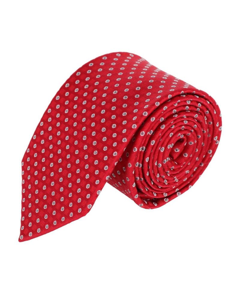 Красный With Серебристый Polka Dots