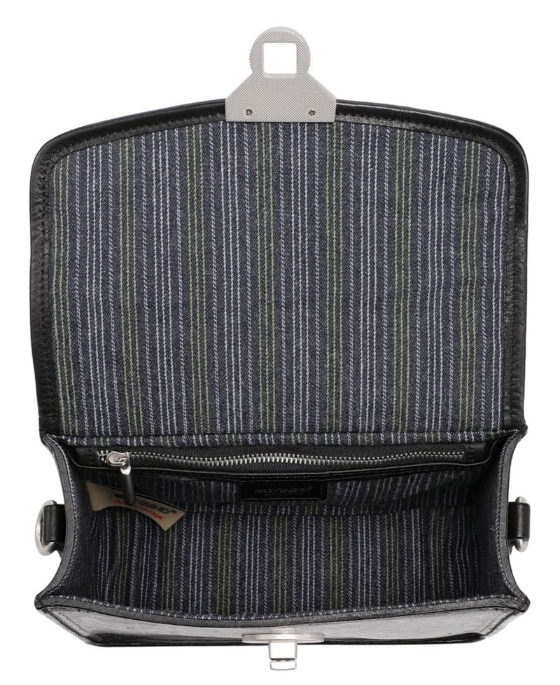 Laurel Mini Leather Convertible Pushlock Crossbody Bag