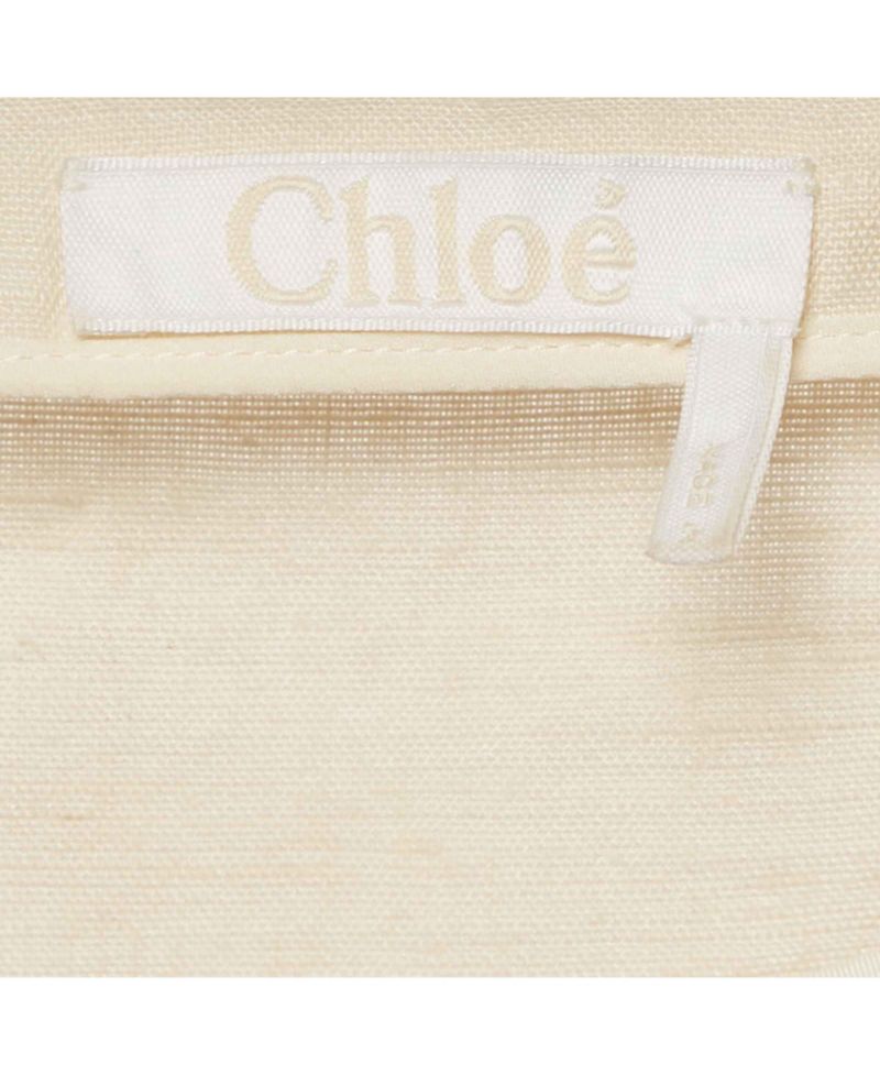 Women's Beige Linen Top