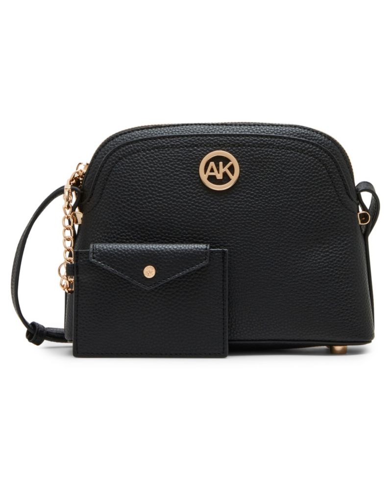 Dome Zip Top Detachable Card Case Crossbody Bag