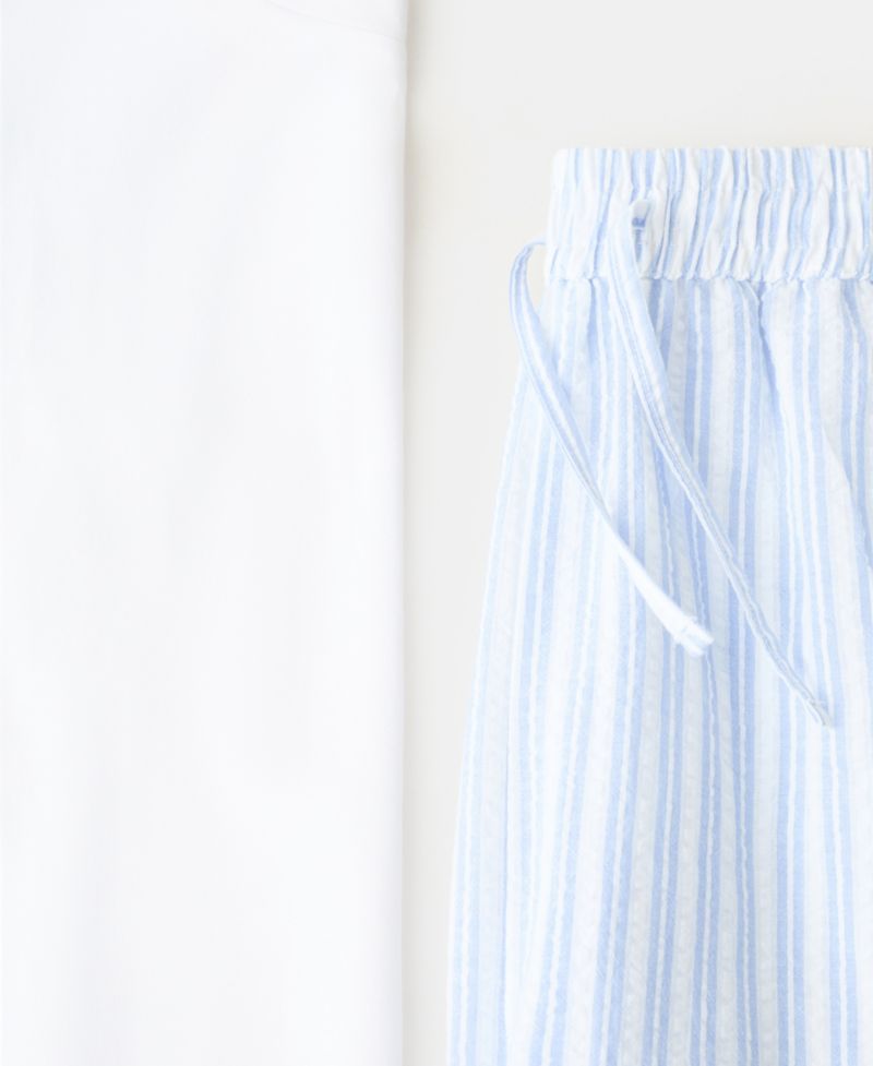 Women's Two-Piece Cotton Striped Pyjamas