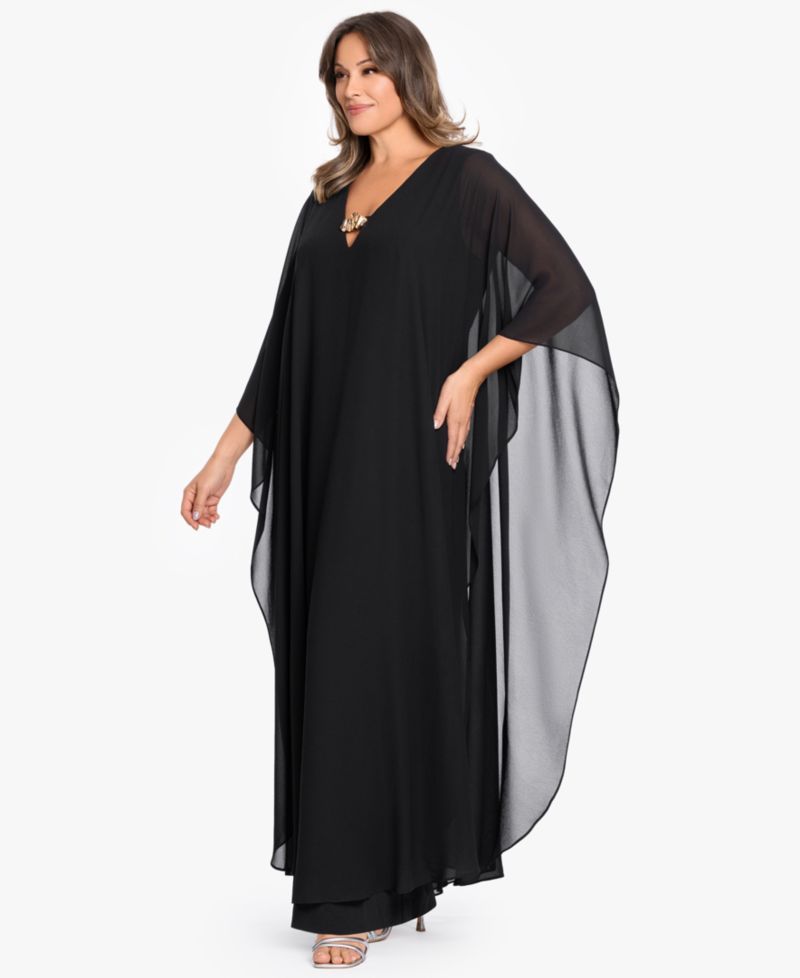 Plus Size V-Neck Long Kaftan Dress