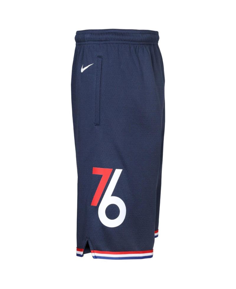 Big Boys and Girls Navy Philadelphia 76ers 2025/26 City Edition Swingman Performance Shorts
