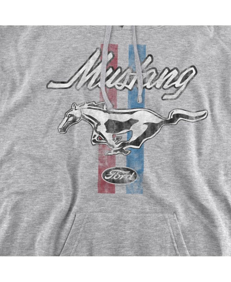Men's Ford Stripes Graphic Kangaroo-Pocket Pullover Hoodie