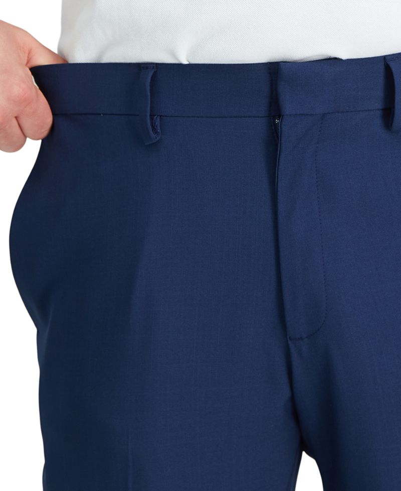 Men’s Premium Comfort Straight-Fit 4-Way Stretch Wrinkle-Free Flat-Front Dress Pants