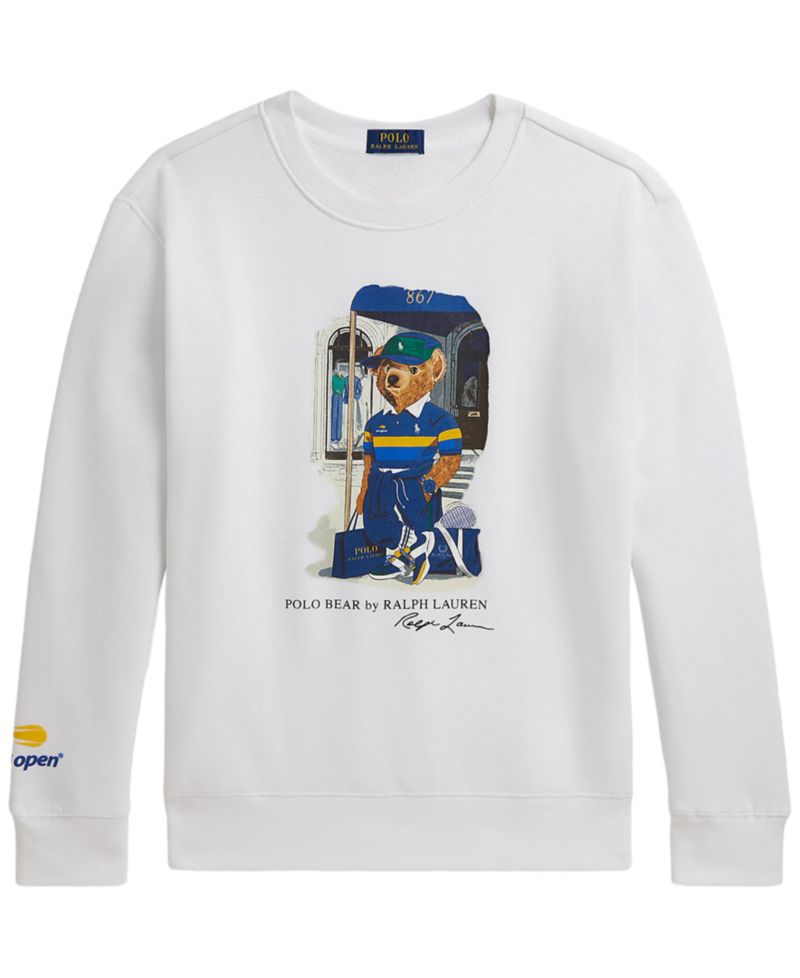 Толстовка с длинным рукавом Polo Bear для мальчиков 8-20 лет на Открытом чемпионате США по теннису