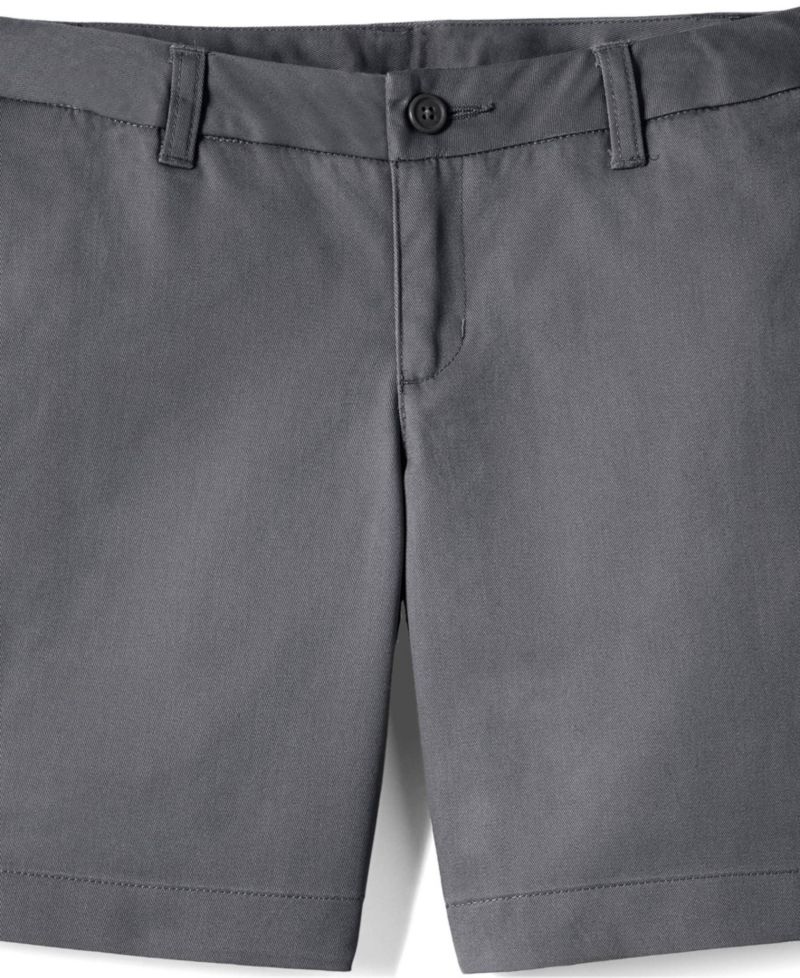 Little Girls School Uniform Plain Front Blend Chino Shorts