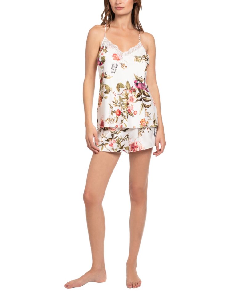 Women's Garden Flight Satin Floral 2-Piece Pajama Set