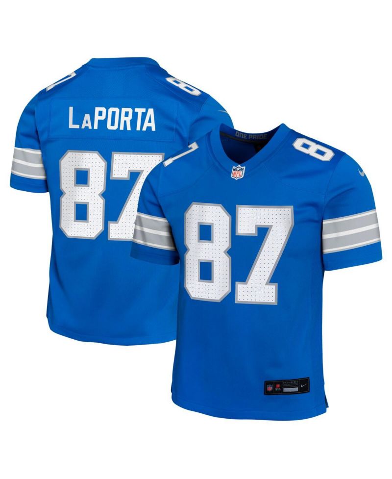 Big Boys and Girls Sam LaPorta Blue Detroit Lions Team Player Game Jersey
