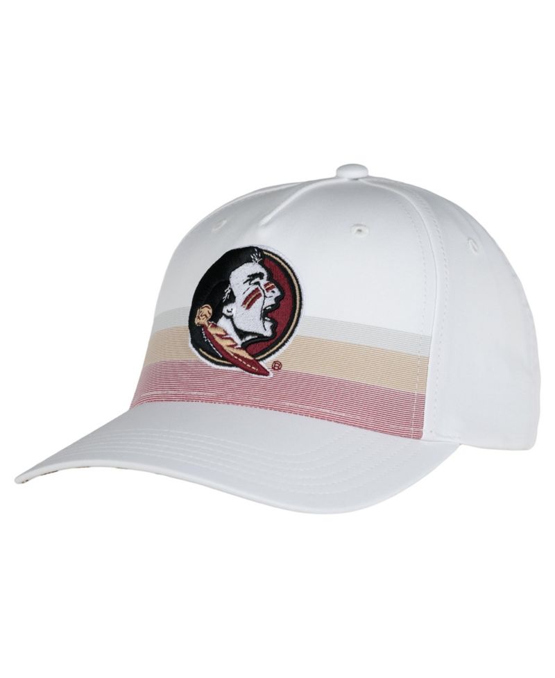 Men's and Women's White Florida State Seminoles The Sideline Adjustable Hat