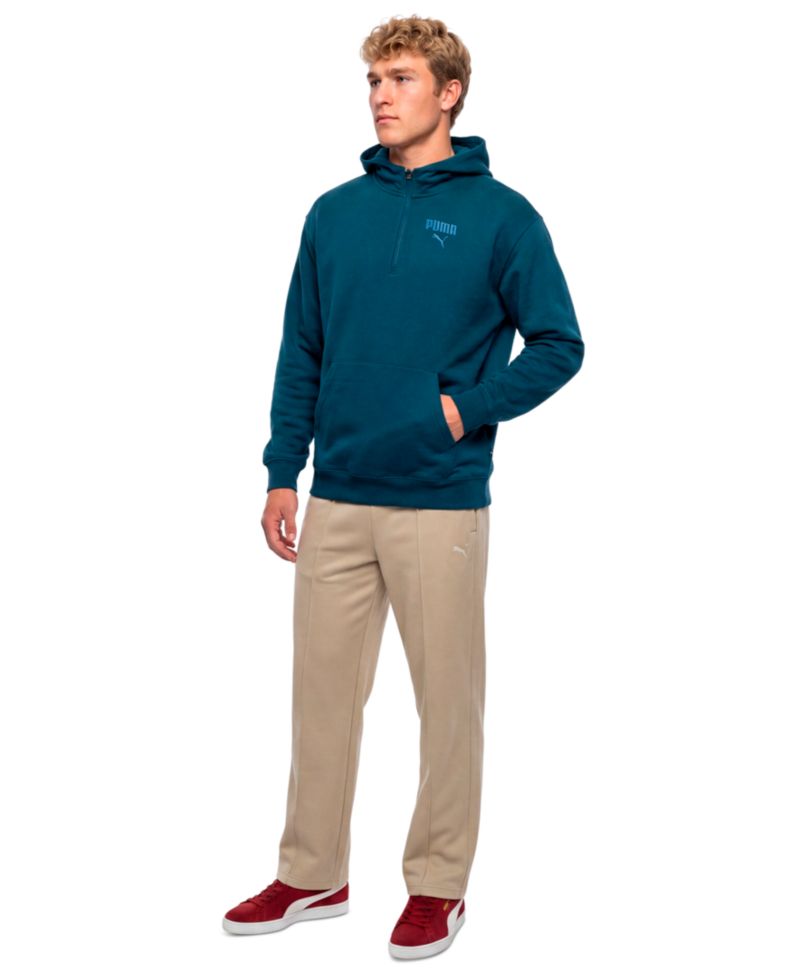 Men's Embroidery Logo Half-Zip Hoodie