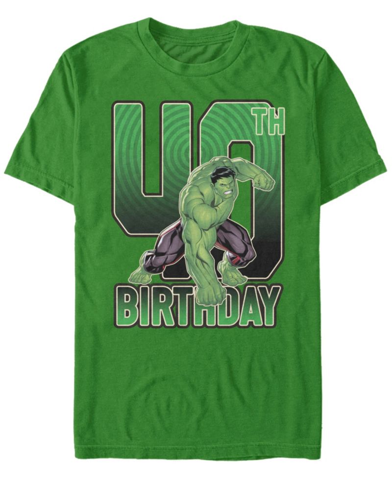 Men's Marvel Hulk Smash 40th Birthday Short Sleeve T-Shirt