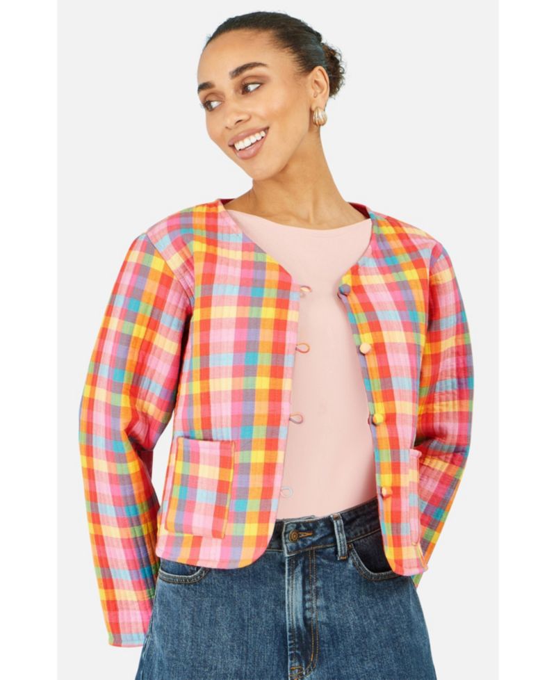 Women's Collar Reversible Cotton Quilted Jacket