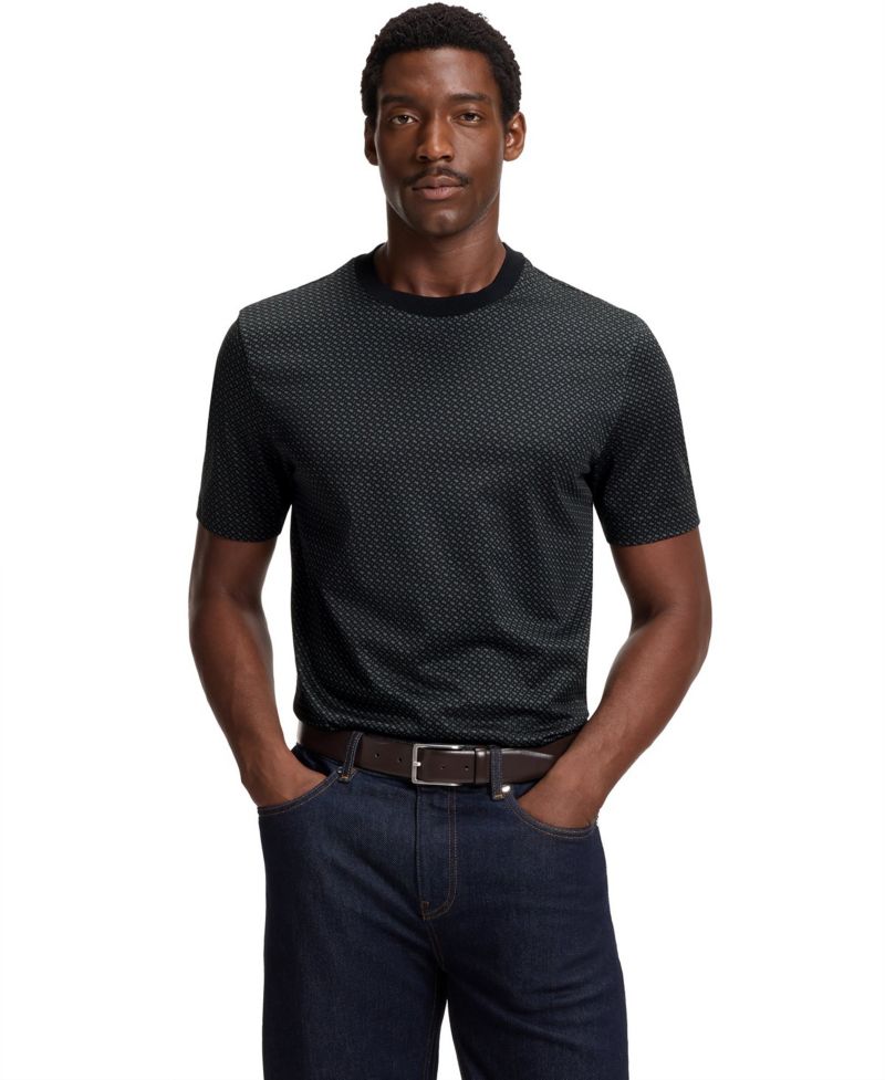 Men's Mercerized-Cotton Monogram T-Shirt