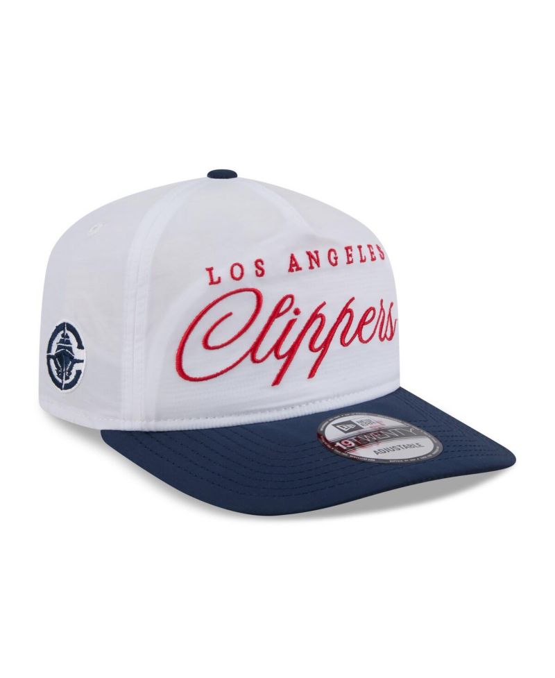 Men's White/Navy LA Clippers 2025 NBA Draft On-Stage Nylon 19TWENTY Adjustable Hat