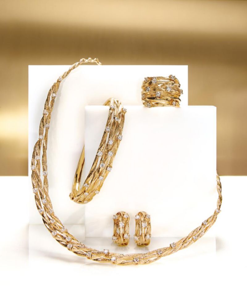 D'Oro by EFFY® Diamond Woven Ring (1 ct. t.w.) in 14k Yellow Gold (Also available in White Gold)