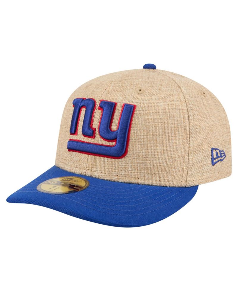 Men's Natural/Royal New York Giants Pre-Curved Twine 59FIFTY Fitted Hat