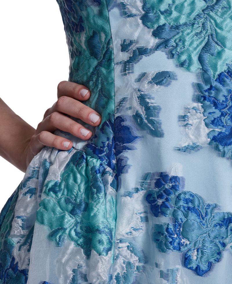 Women's V-Neck Printed Midi Dress