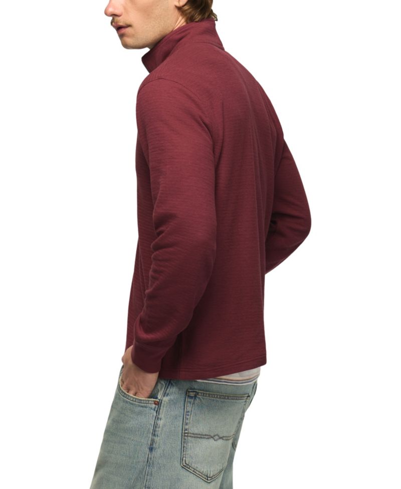 Men's Mockneck Quarter-Zip Textured Sweater