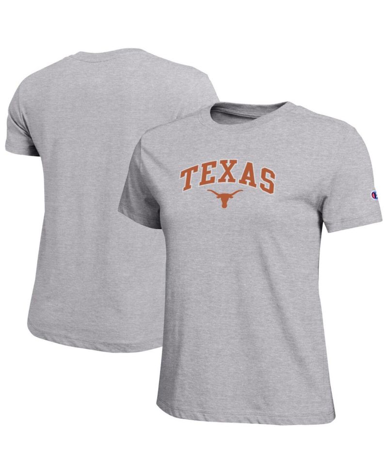 Women's Gray Texas Longhorns Arched Over Logo T-Shirt