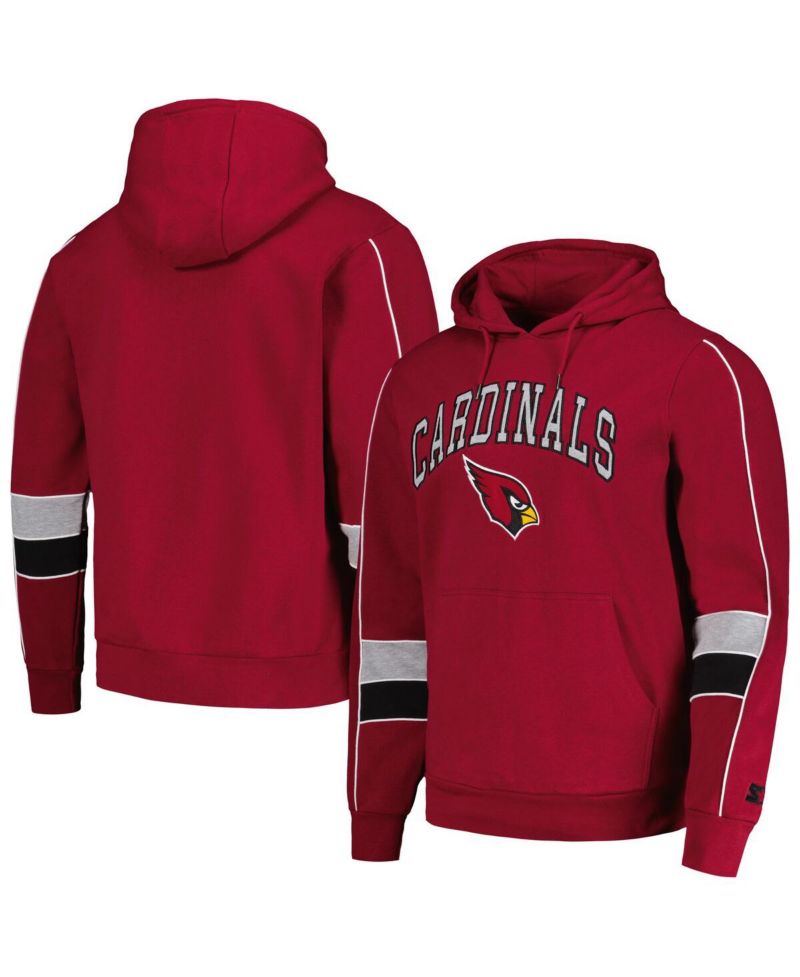 Men's Cardinal Arizona Cardinals Captain Pullover Hoodie
