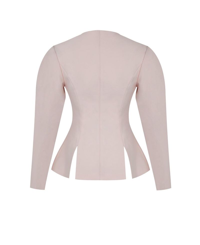 Women's Savannah Tulip Pink Peplum Blazer