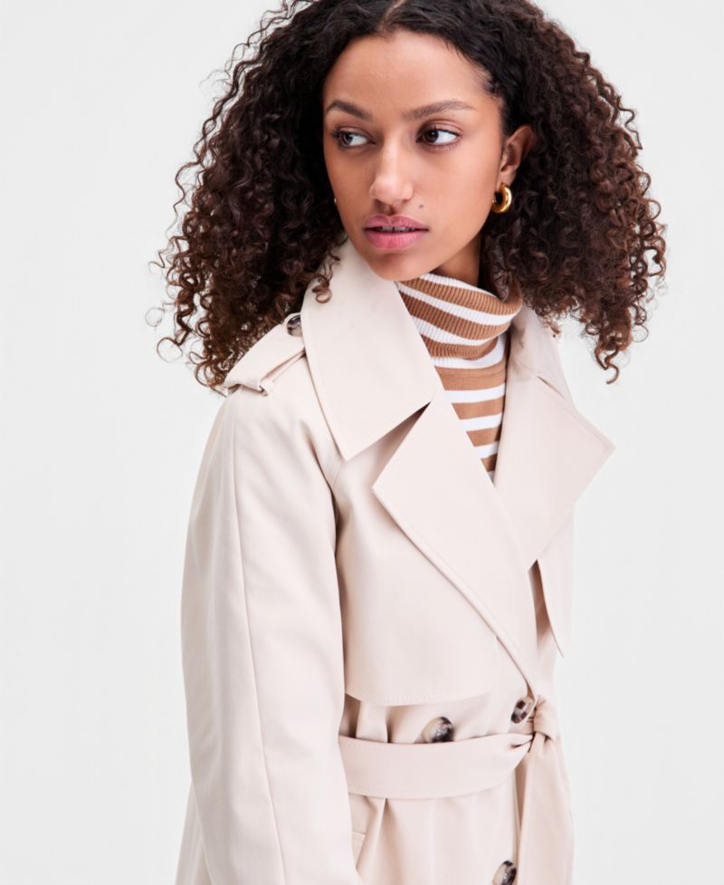 Women's Double-Breasted Belted Trench Coat