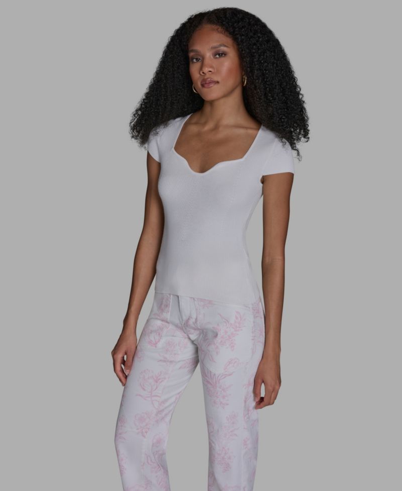 Women's Sweetheart Neck Slim Fit Top