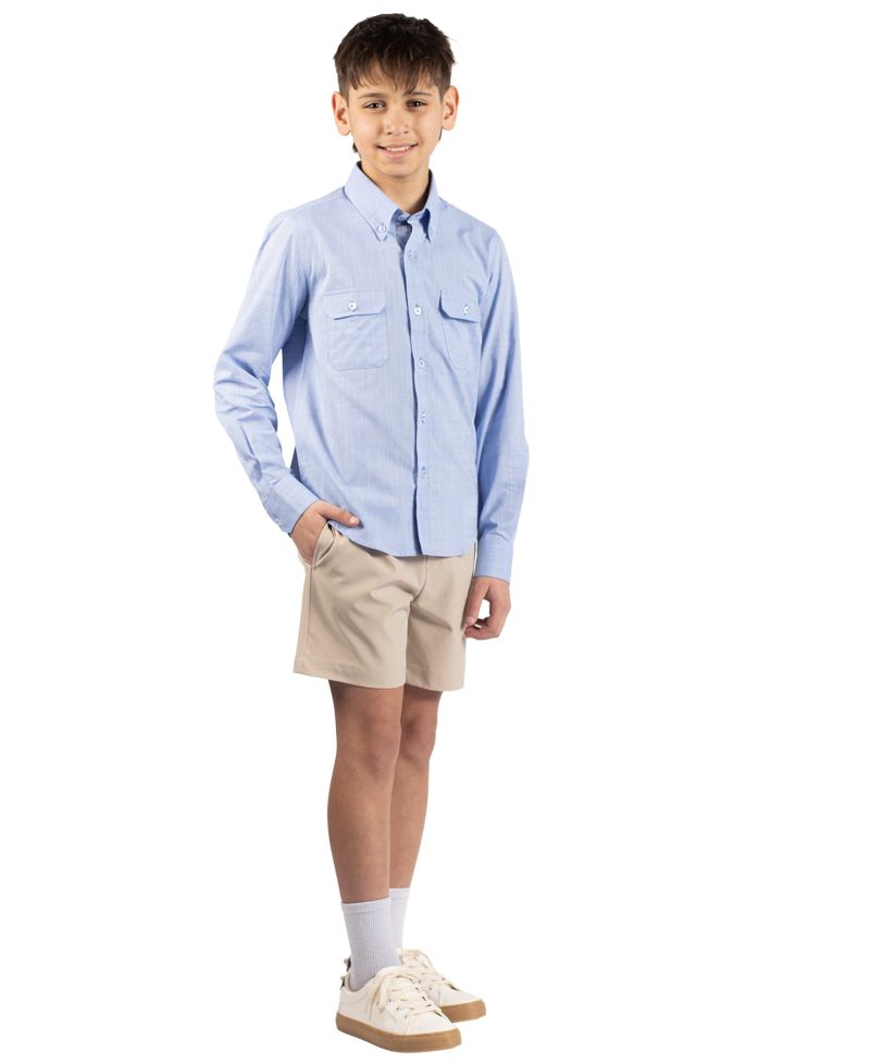 Big Boys Men's Signature Chambray Long Sleeve Shirt