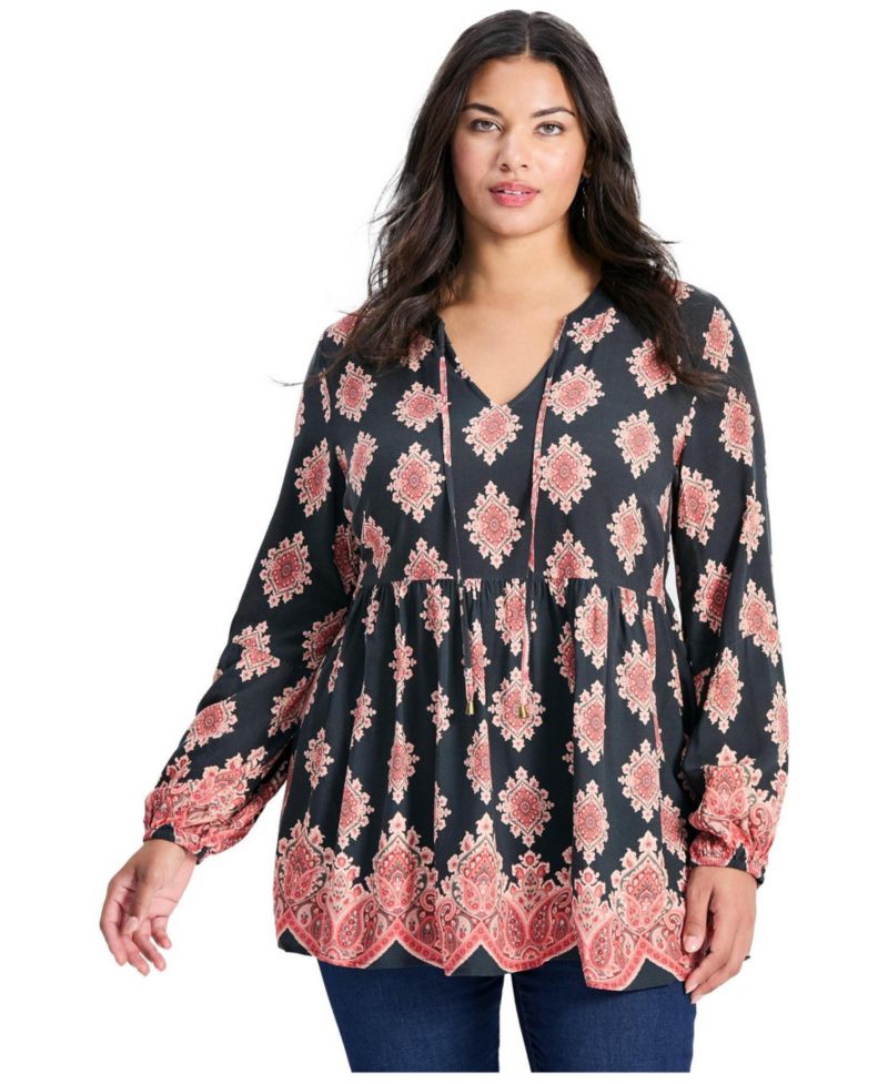 Women's Plus Size Mara Blouson Sleeve Tunic